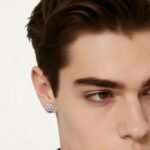 Silver MOIS White Flower Earrings 0.5ct