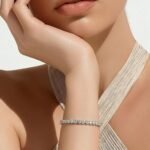 Silver MOIS 4mm Tennis White 8" Bracelet