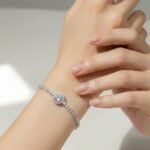 Silver MOIS Fancy Round Solitaire Tennis Bracelet 8.75ct