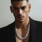Silver MOIS 10mm Monaco Cuban White Chain